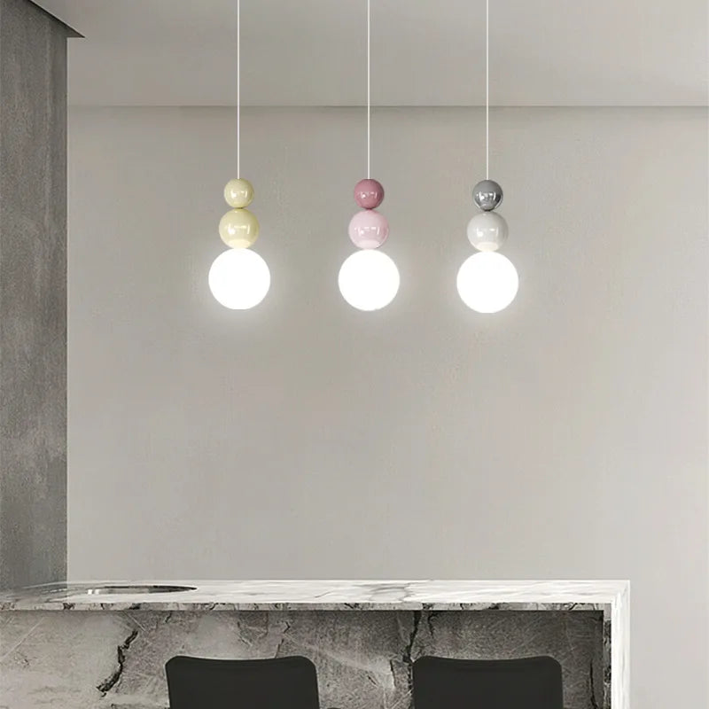 Afralia™ Macaroon LED Pendant Light for Bedroom Living Room Decor