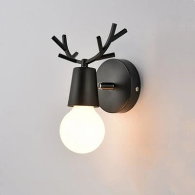 Afralia™ Deer Head LED Wall Lamp, Modern Minimalist Bedroom Lighting in 7 Colors
