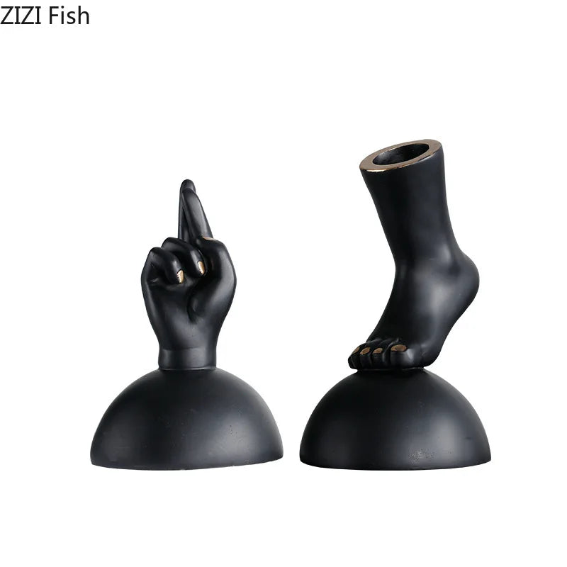Afralia™ Hand & Foot Statue Artwork: Abstract Sculpture Ornaments for Room Decor
