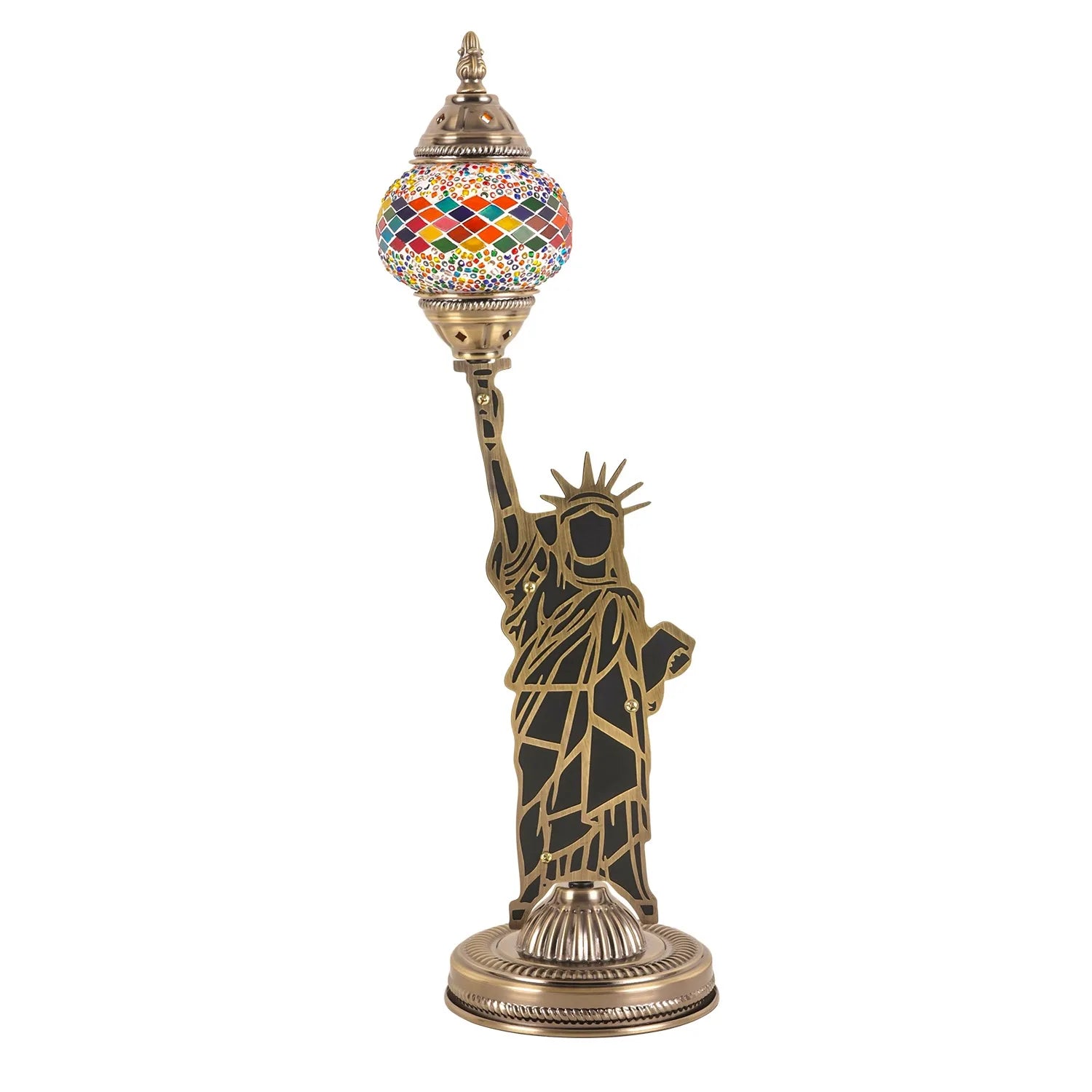 Afralia™ Lady Liberty Vintage Table Lamp LED E14 Classical Design