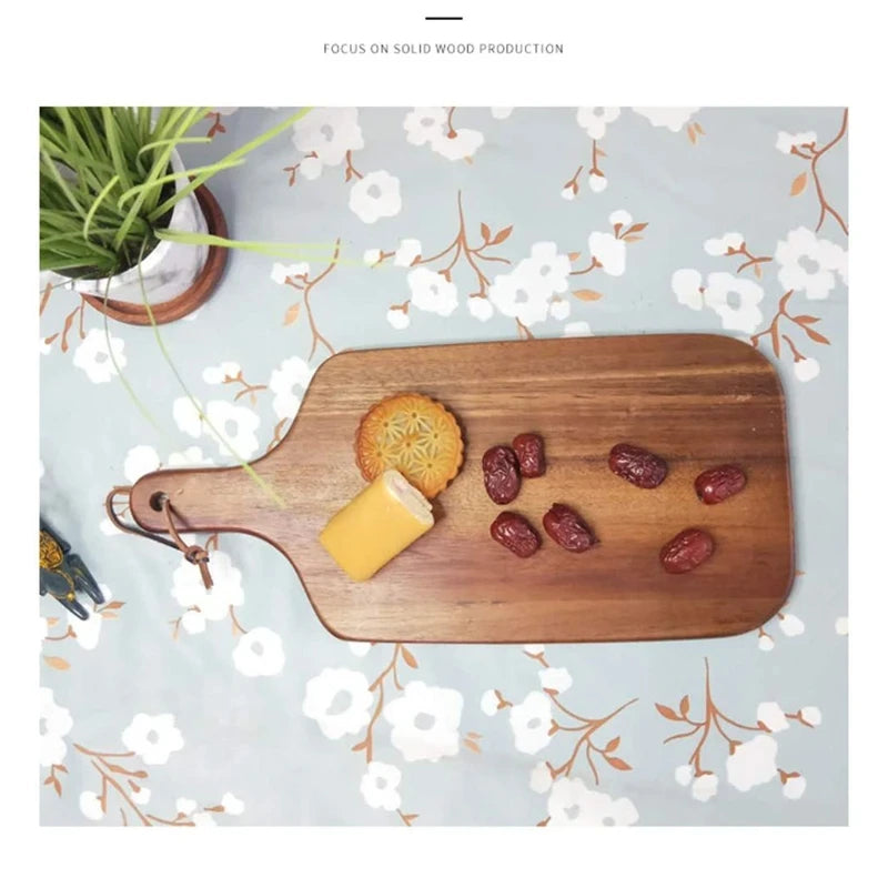 Afralia™ Acacia Wooden Chopping Block - Versatile Kitchen Cutting Board