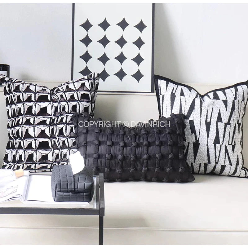 Afralia™ Modern Medieval Vintage Square Cushion Cover for Sofa Bed