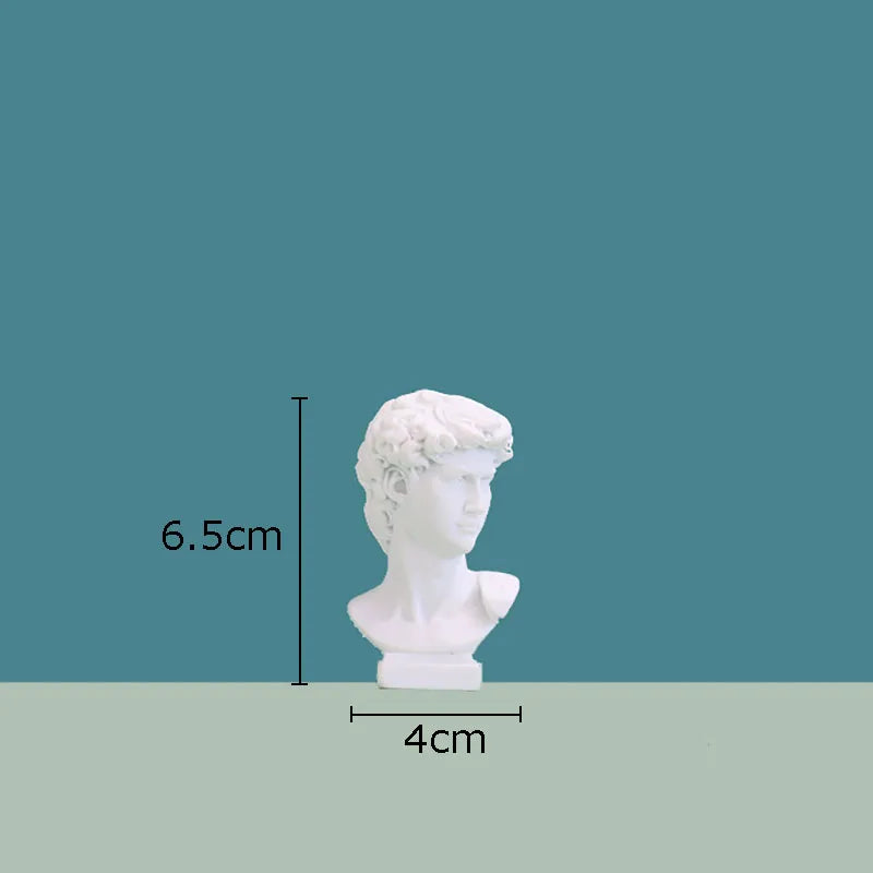 Afralia™ David Portrait Resin Sculpture Modern Desk Ornaments and Home Decor