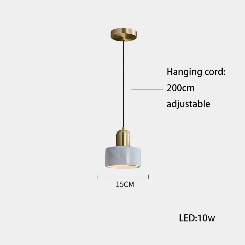 Afralia™ Marble Stone Pendant Chandelier - Modern Indoor Lighting for Dining Room & Bar