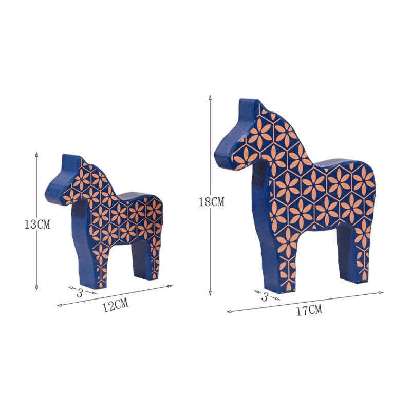 Afralia™ Wooden Horse Figurine Child Toy Gift Home Decoration Ornament