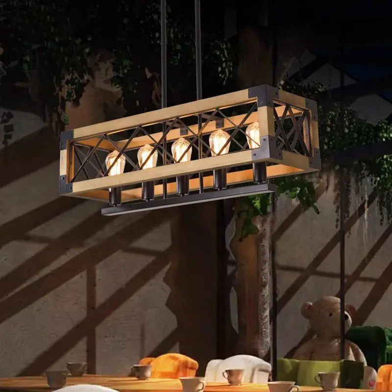 "Afralia™ Vintage Hotel Wrought Iron Chandelier for Dining and Living Room Decor"