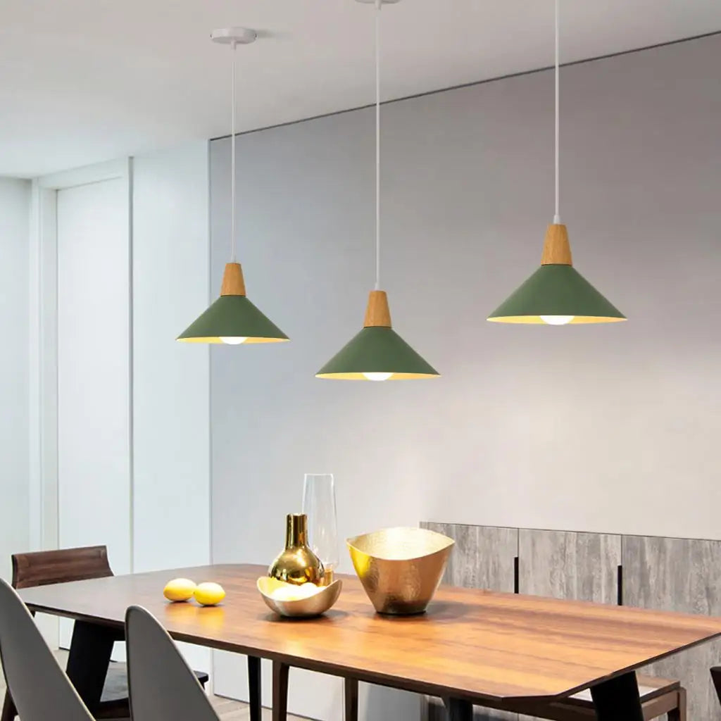Afralia™ Modern Wood Pendant Lights Nordic Hanging Lamps for Living Room and Bar