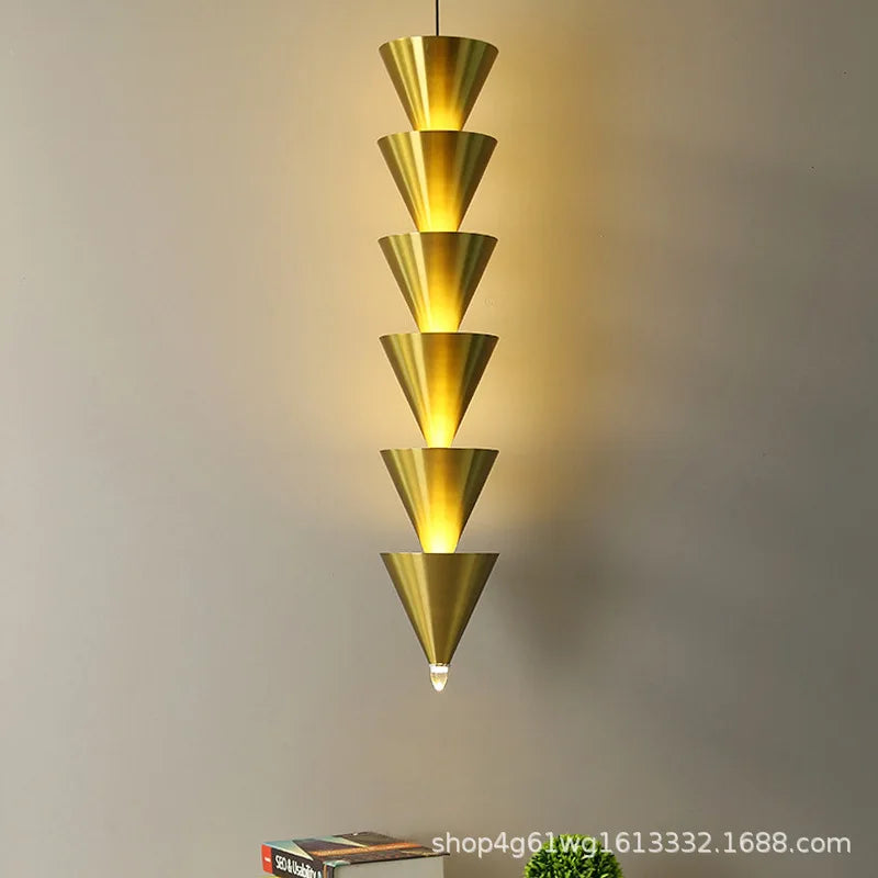 Afralia™ Nordic Tapered Multilayer Chandelier for Home LED Lighting Decor
