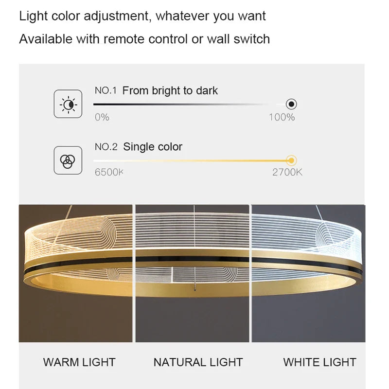 Afralia™ Black/Gold LED Pendant Lights | Modern Design for Home Lighting Decoration