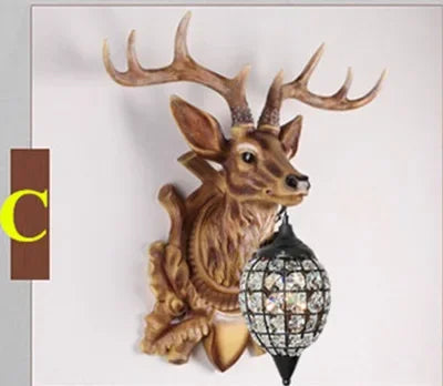 Afralia™ Nordic Deer Antler Wall Lamp for Bedroom Living Room LED Wall Sconce Home Decor
