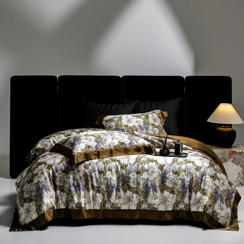 Afralia™ Silk Modal Digital Printing Bedding Set for Luxurious Comfort