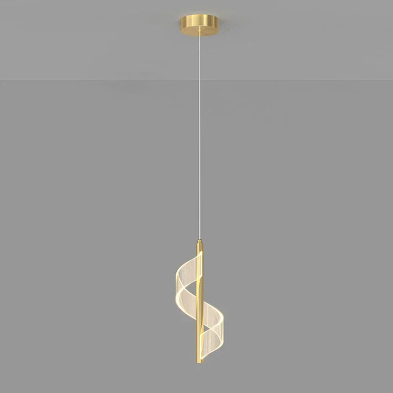Afralia™ Modern Spiral LED Pendant Light Chandelier for Indoor Bedroom Decor