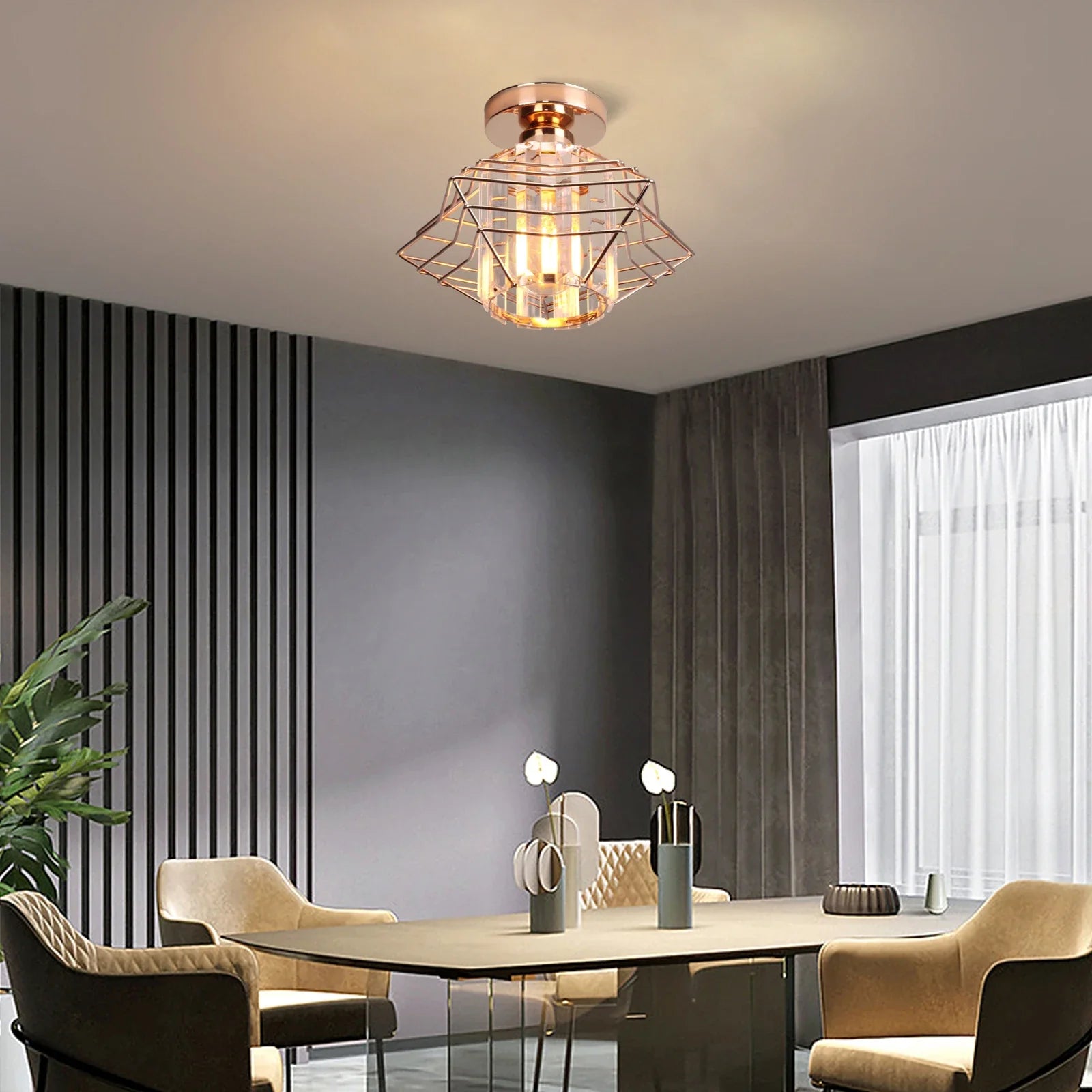 Afralia™ Crystal Ceiling Chandelier: Modern Industrial LED Indoor Lighting Fixture