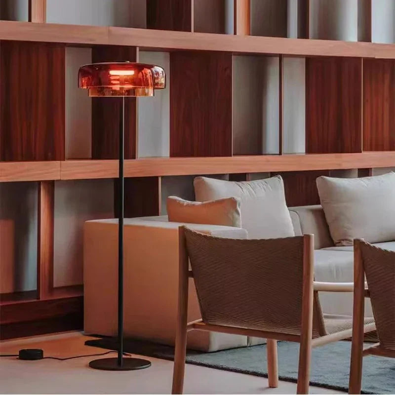 Afralia™ Glass LED Floor Lamp: Luxury Scandinavian Design for Artistic Bedroom Lighting
