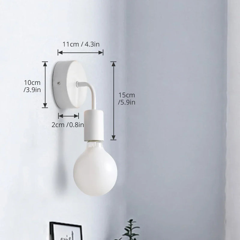 Afralia™ Simple LED Wall Lamp for Nordic Bedside Lighting