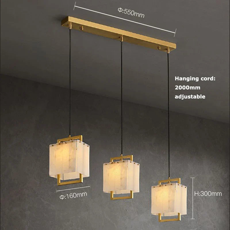 Afralia™ Spanish Marble Chandelier for Hotel Restaurant Lobby Custom Decoration Light