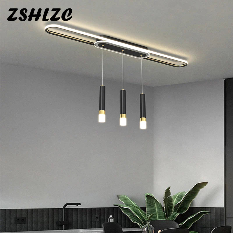 Afralia™ Modern LED Chandelier Ceiling Light for Living Dining Kitchen Bedroom Aisle