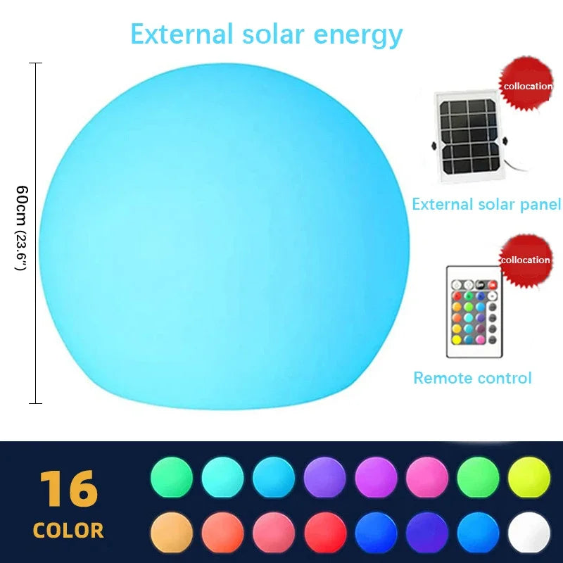 Afralia™ RGB Ball LED Lawn Light with Remote Control for Outdoor Garden Decoration