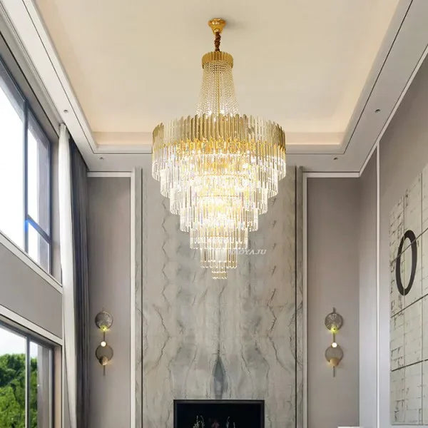 Afralia™ Modern Round Crystal LED Chandelier for Living & Dining Room