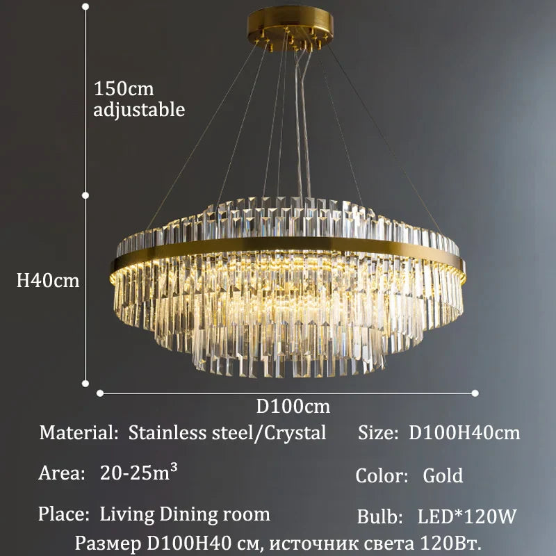 Afralia™ Luxury LED Crystal Chandeliers for Living Dining Room Decor - Modern Home Lighting