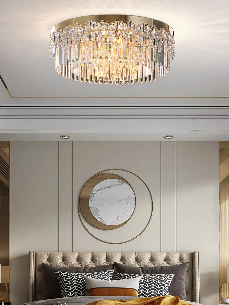 Modern Luxury Crystal Ceiling Chandelier for Living Room Bedroom by Afralia™