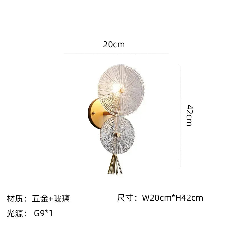 Luxury Gold Crystal LED Wall Light for Living Room & Bedroom - Afralia™ Collection
