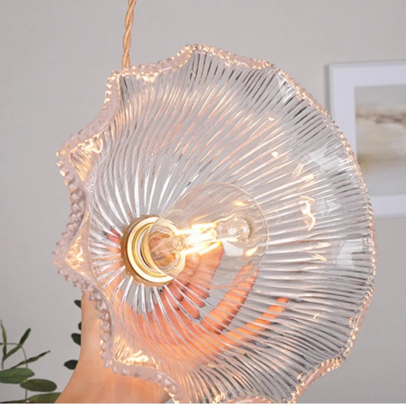 Afralia™ Clear Glass LED Pendant Light Fixture for Modern Home Decor