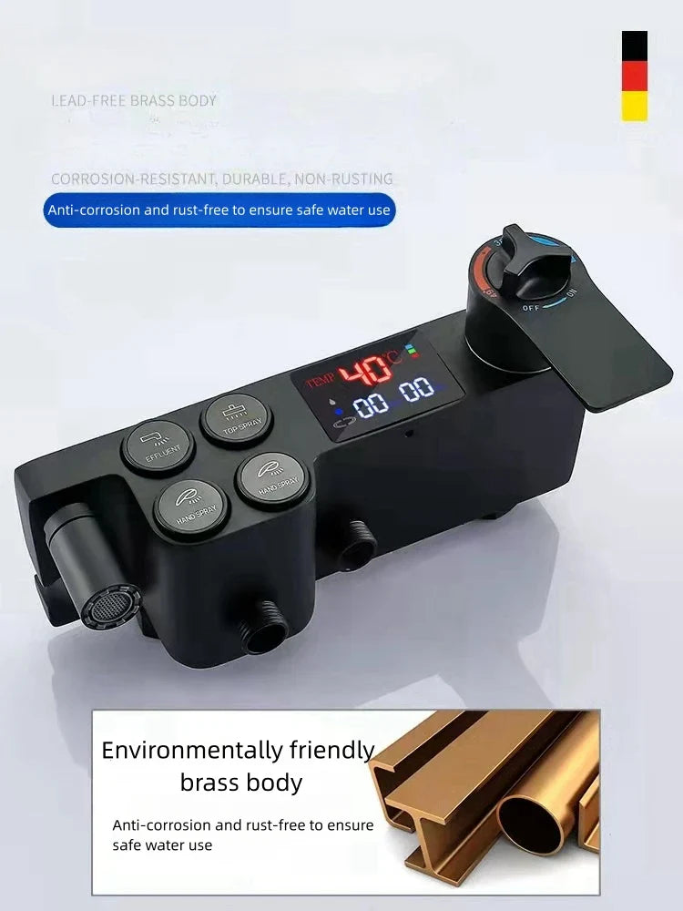 Afralia™ Smart Electric Sunflower Rainfall Shower System for Modern Bathroom