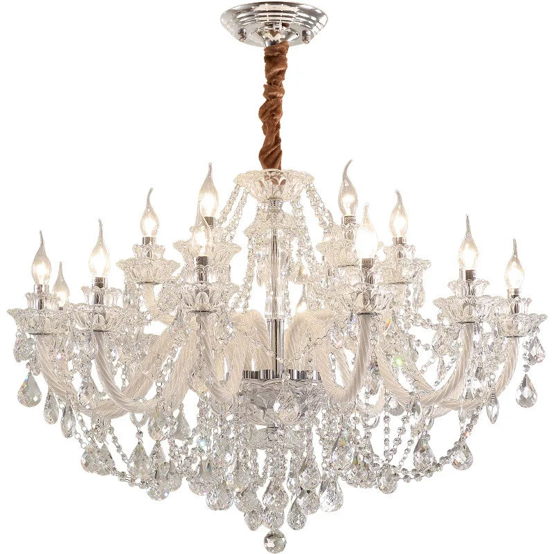 Afralia™ White Glass Chandelier with LED Lights for Living Room and Bedroom