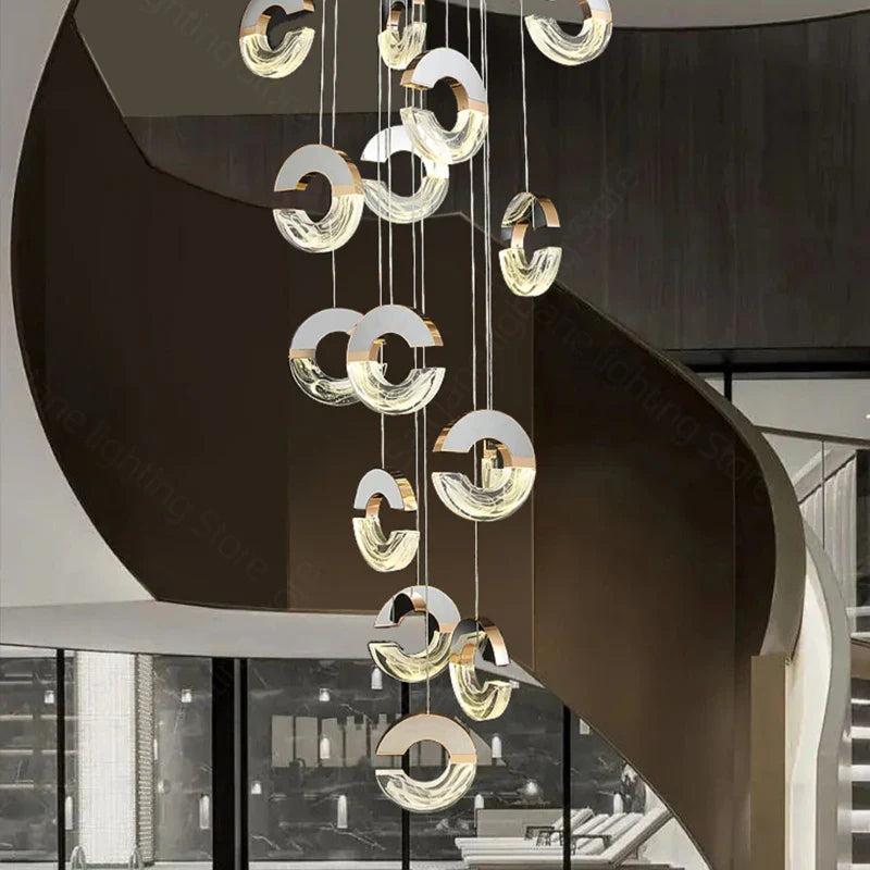 Afralia™ Crystal Chandelier Ring Lamp for Various Spaces