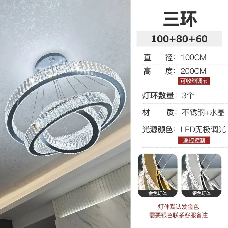 Afralia™ Crystal LED Chandelier for Modern European Style Living Room Lighting