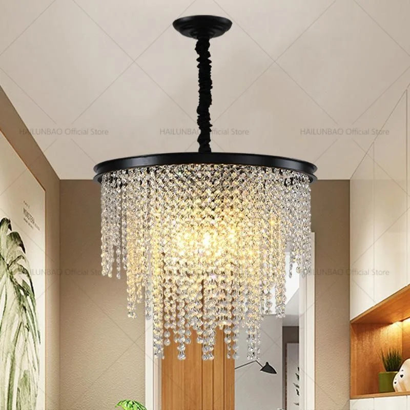 Afralia™ Crystal Chandelier: 2024 Post-Modern Living Room Lighting