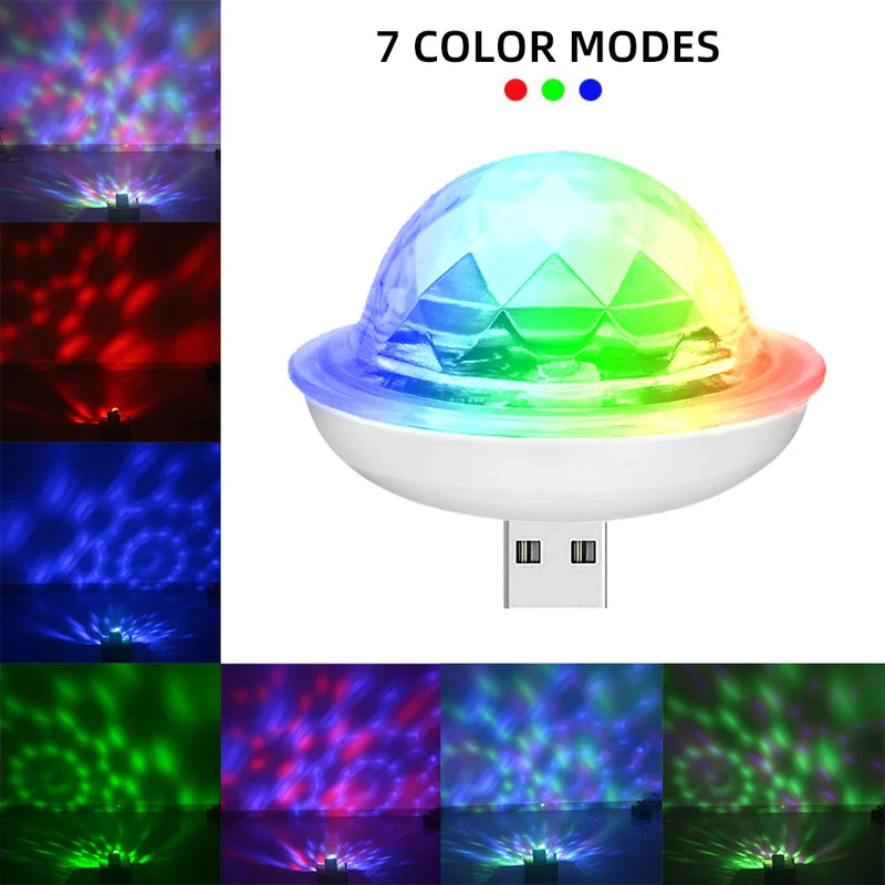 Afralia™ USB Disco Ball Light: Party Strobe DJ Sound Active Magic Effect Lamp