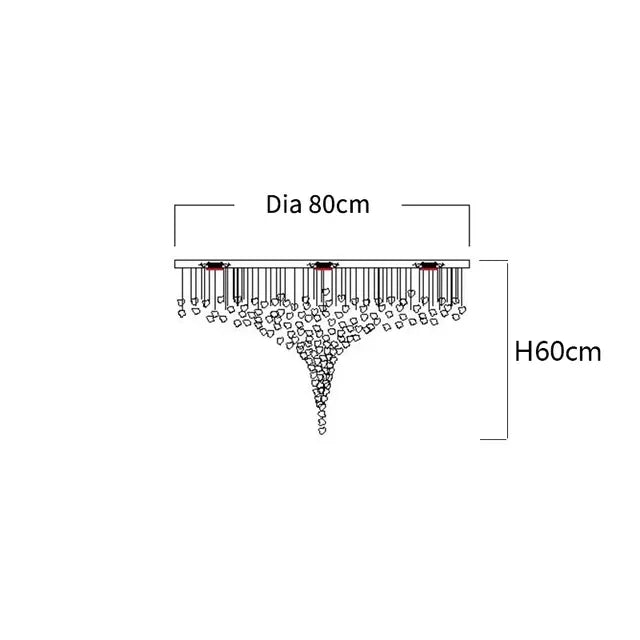 Afralia™ Stone Crystal LED Chandelier: Modern Luxury Lighting for Home Staircase, Living Room, Hallway