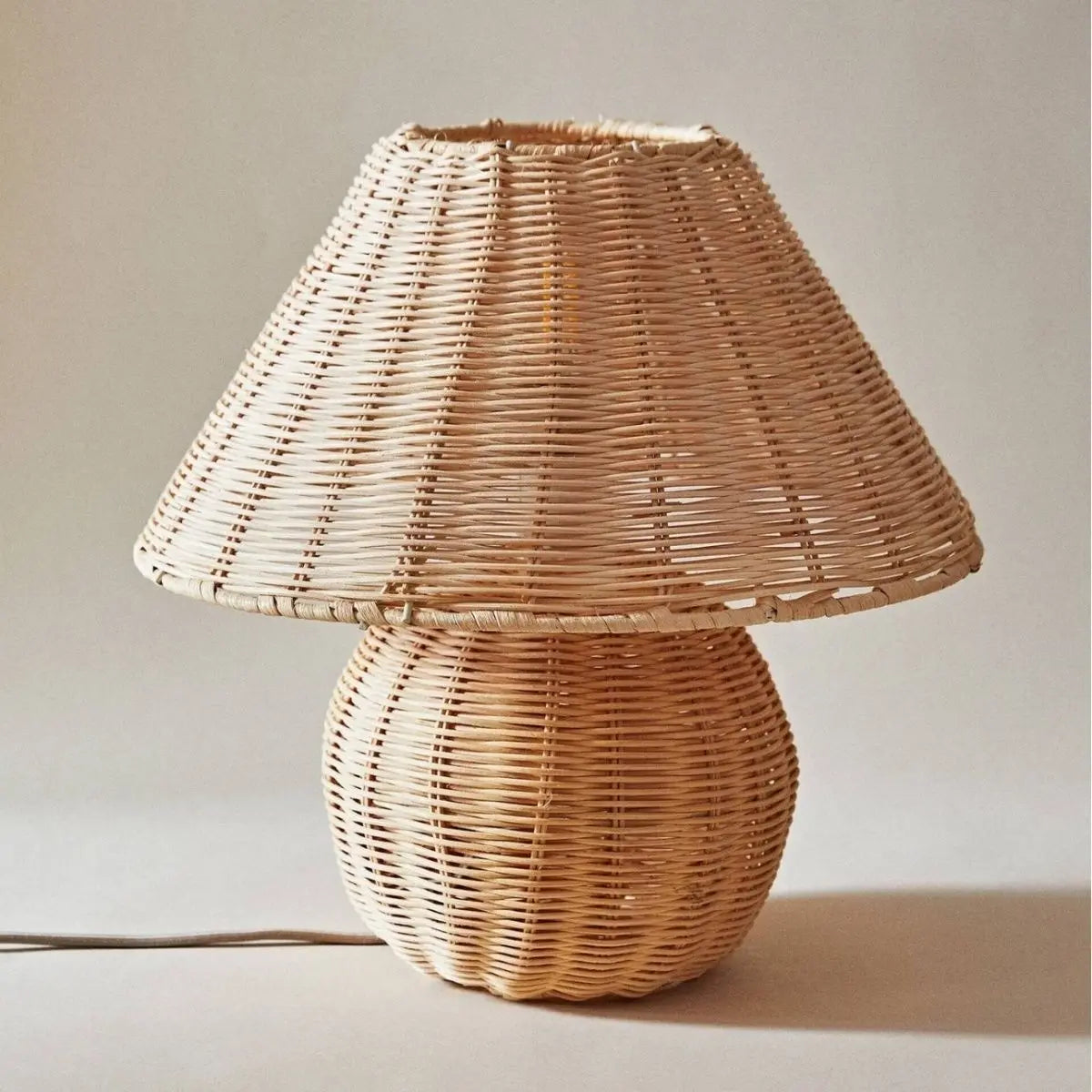 Rattan Floor Lamp for Outdoor and Indoor Spaces by Afralia™