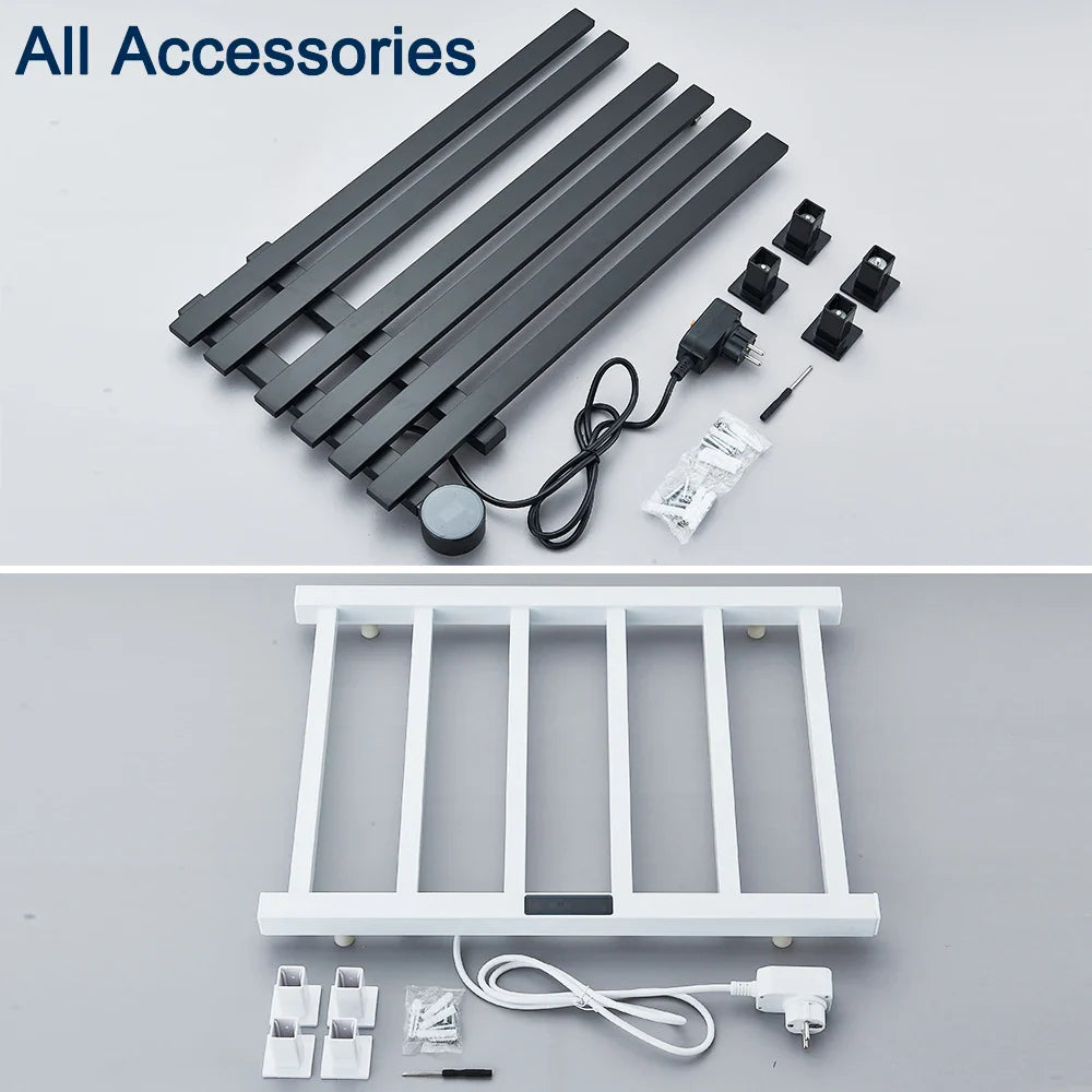 Afralia™ Electric Towel Warmer: Digital Display, Wall Mount, Smart Home Technology