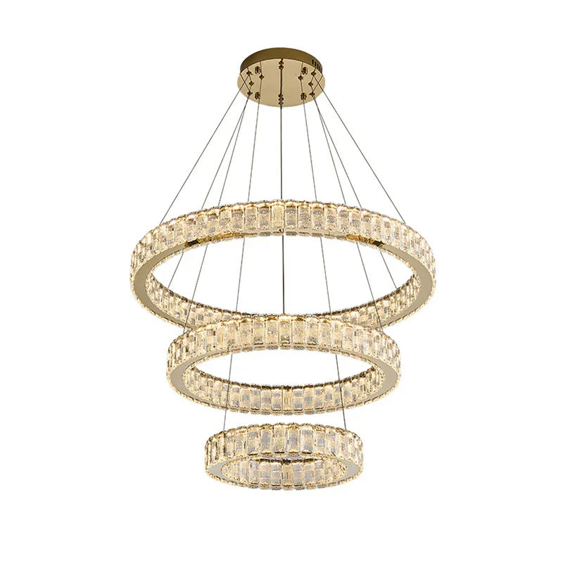 Afralia™ Luxury Crystal Pendant Chandelier - Modern Nordic LED Indoor Lighting Fixture