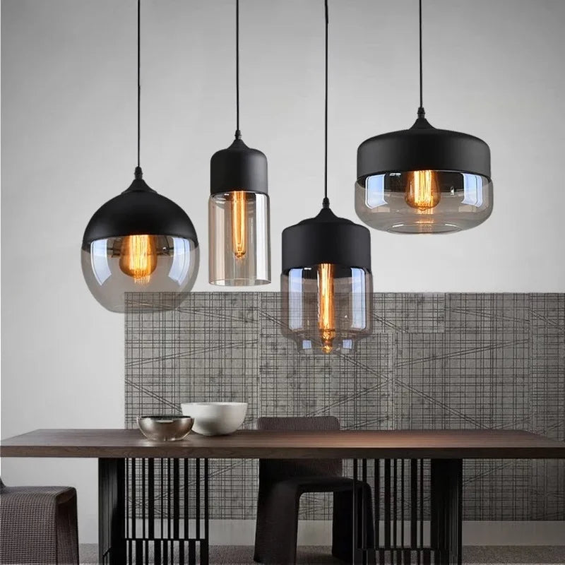 Afralia™ Modern Glass Pendant Lights LED Hanging Fixtures for Home Decor Lighting