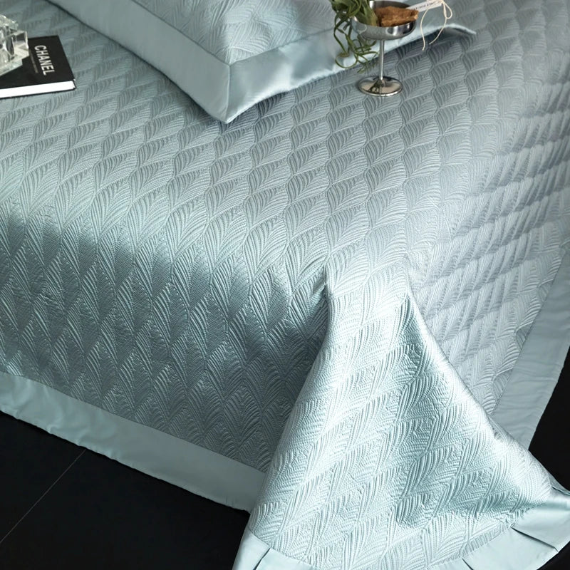 Afralia™ Cool Lyocell Fiber Quilted Bedspread Set with Pillowcase