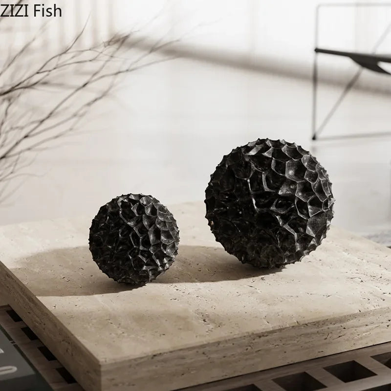 Afralia™ Honeycomb Ball Sculpture: Geometric Desk Decor & Abstract Art for Room Aesthetics