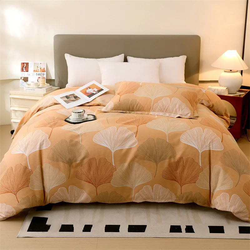 Afralia™ Nordic Cotton Single Duvet Cover: Autumn Winter Ultra Soft Brushed Quilt Cover