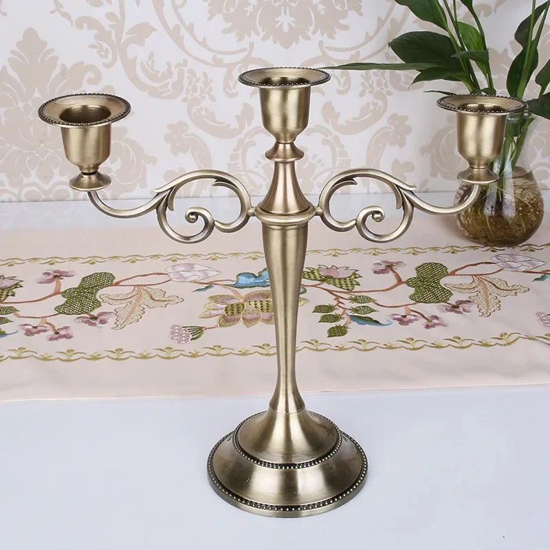 Afralia™ Retro 5-Arm Candelabra Candle Holder Stand for Wedding Candlestick