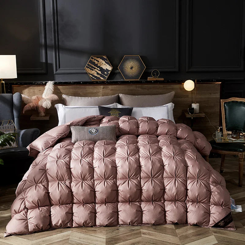 Afralia™ Twist Flower Cover Goose Down Comforter - Five Star Winter Bedding
