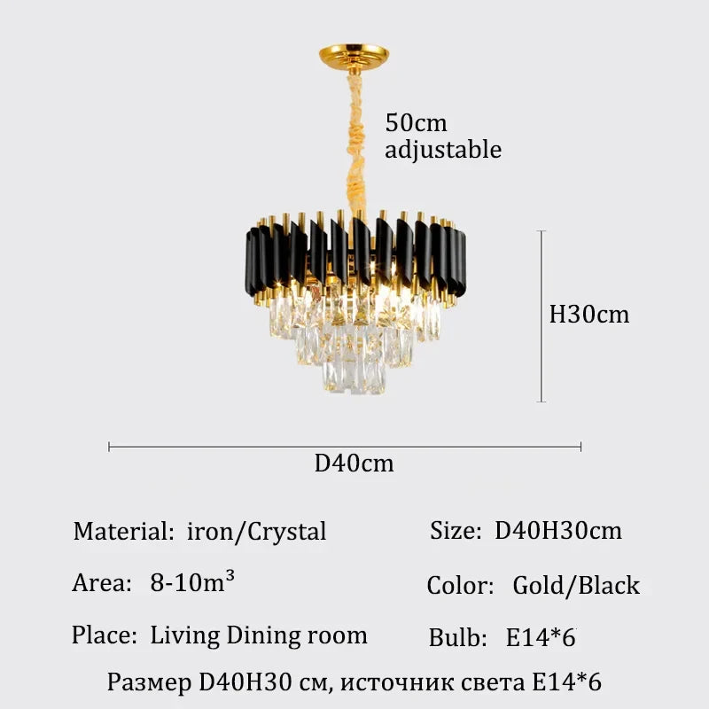 Afralia™ Crystal Ceiling Pendant Lights: Luxury Chandelier for Home Villa Living Dining Room