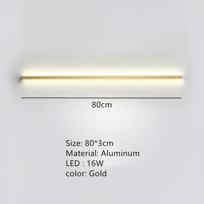 Afralia™ Modern Dimmable Long Wall Lamp for Bedroom and Living Room