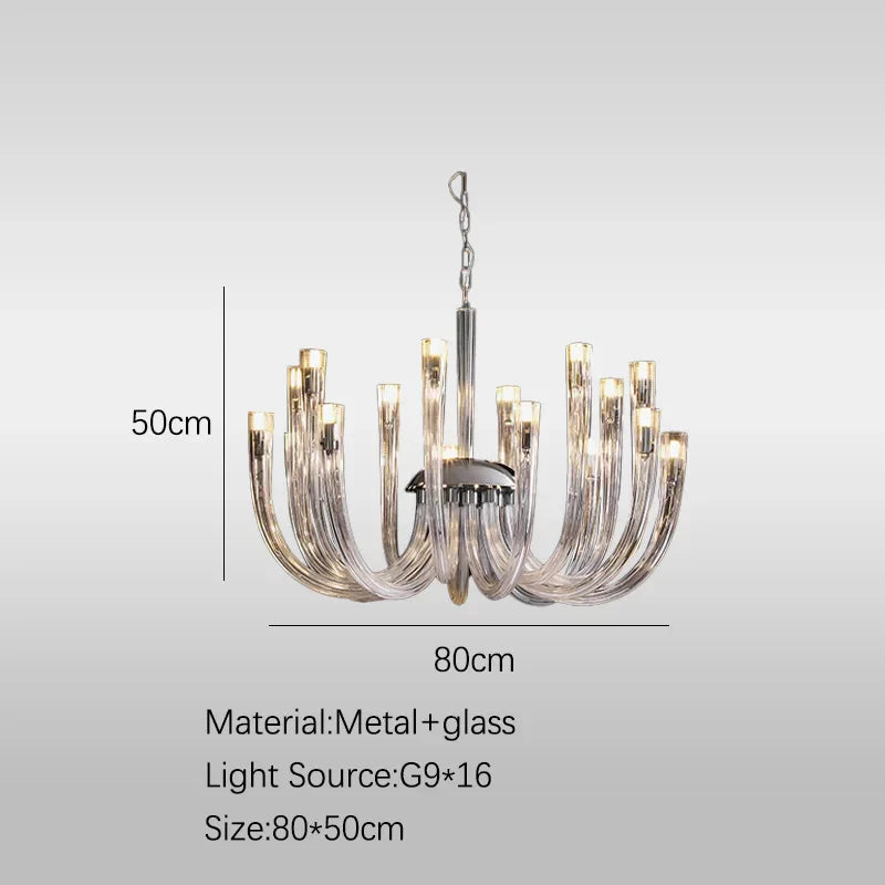 Afralia™ Glass Tube Dining Chandelier Modern Lamps