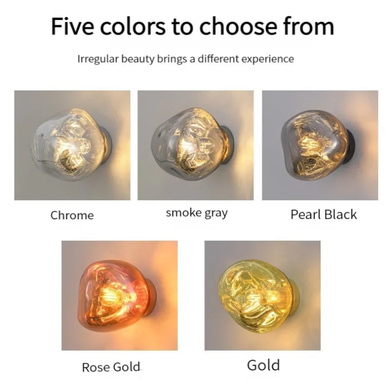 Afralia™ Glass LED Wall Lamp: Modern Lighting for Living Room, Hallway, Bedroom & Decor