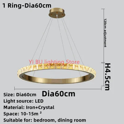 Afralia™ Modern LED Crystal Ceiling Chandelier for Living Room Bedroom Hotel Villa