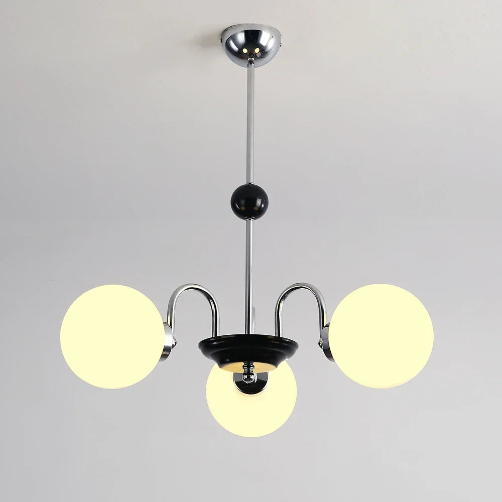 Afralia™ Vintage Iron Art Glass Chandelier LED Lighting Modern for Living/Dining/Bedroom