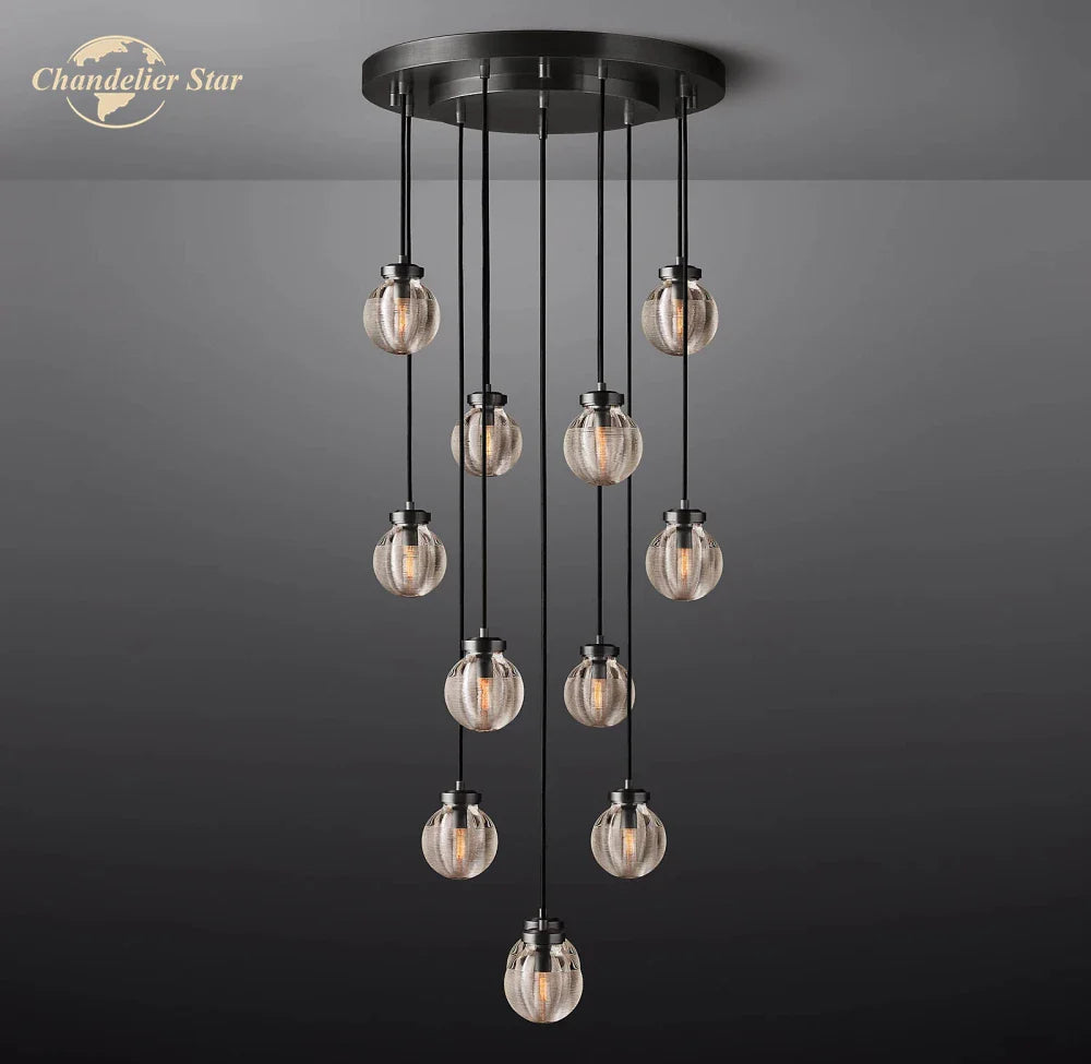 Afralia™ LED Crystal Pendant Chandelier - Modern Round Hanging Light for Home Decor